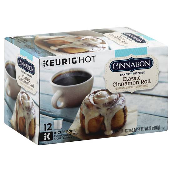 Cinnabon Classic Cinnamon Roll Coffee K-Cup Pods (12 ct, 0.33 oz)