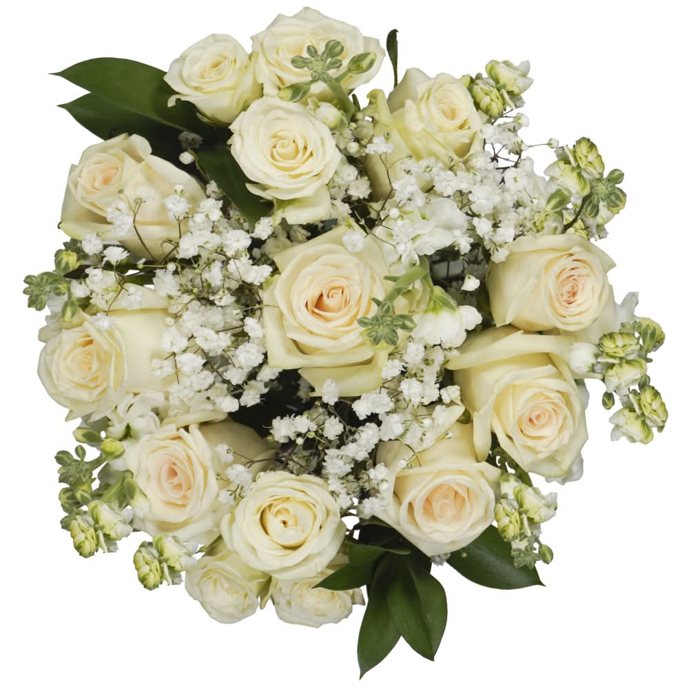 Bloom Haus Classic White Rose Bouquet