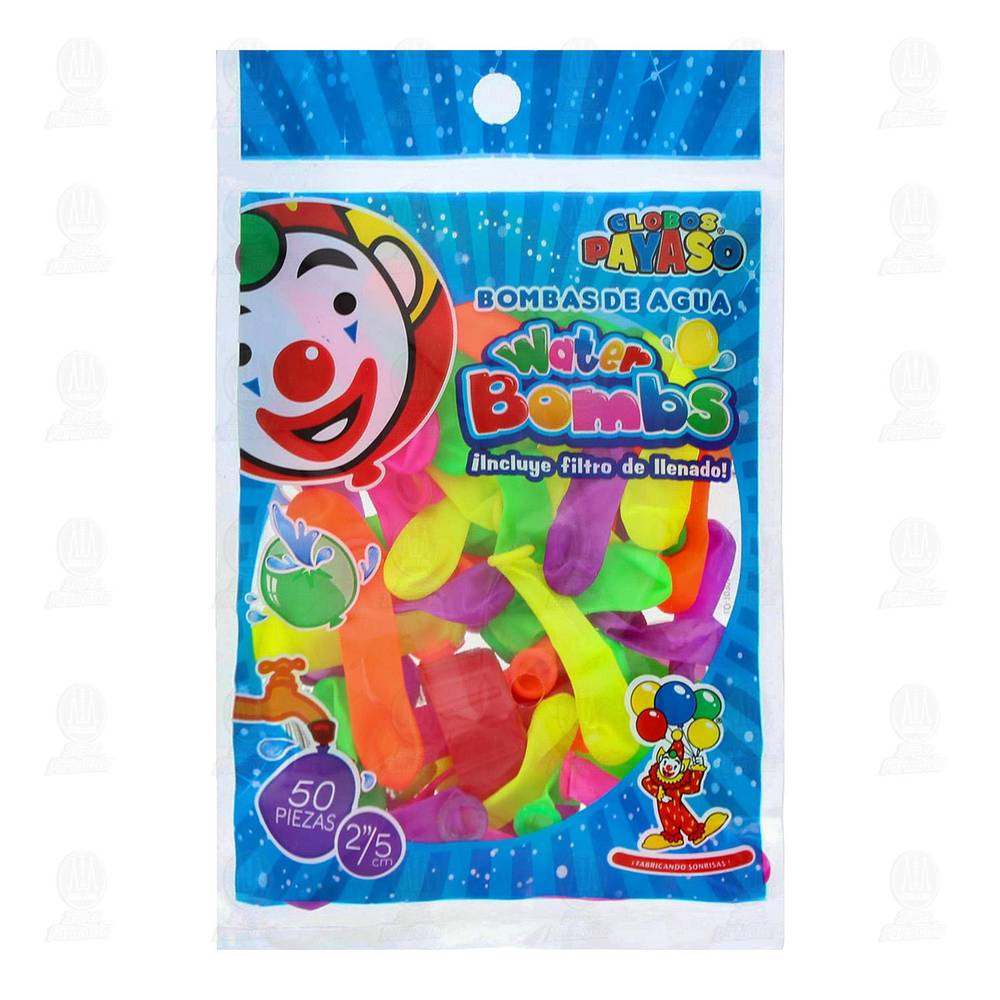 Globos Payaso · Water bombs con filtro de llenado (50 un)