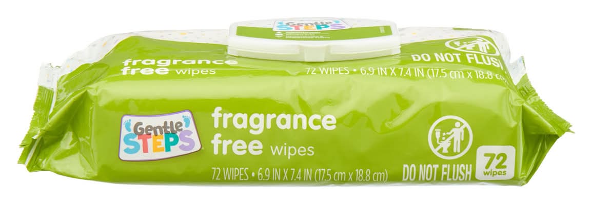 Gentle Steps Fragrance Free Baby Wipes 72 Ct