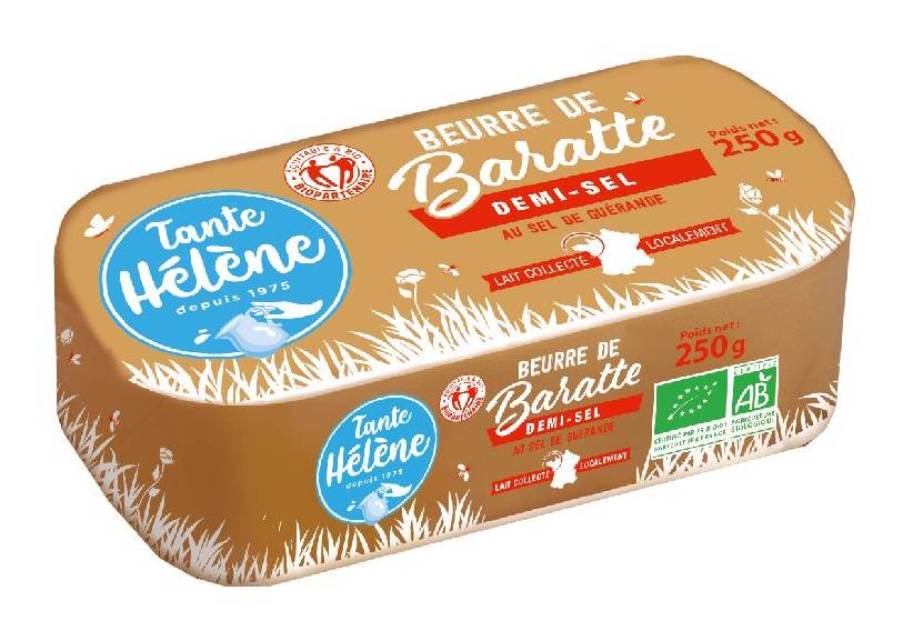 Tante Hélène - Beurre de baratte demi sel bio (250g)