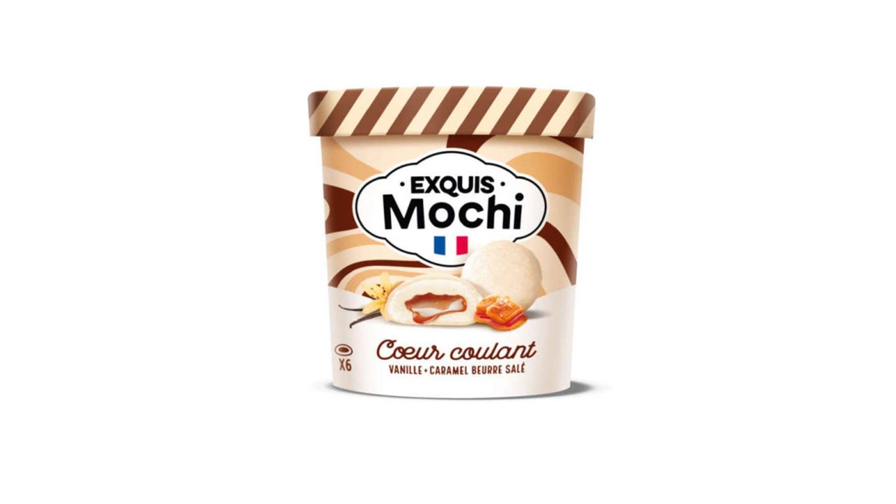 Exquis Mochis Mochis Vanille Coeur coulant caramel beurre sale La boite de 6