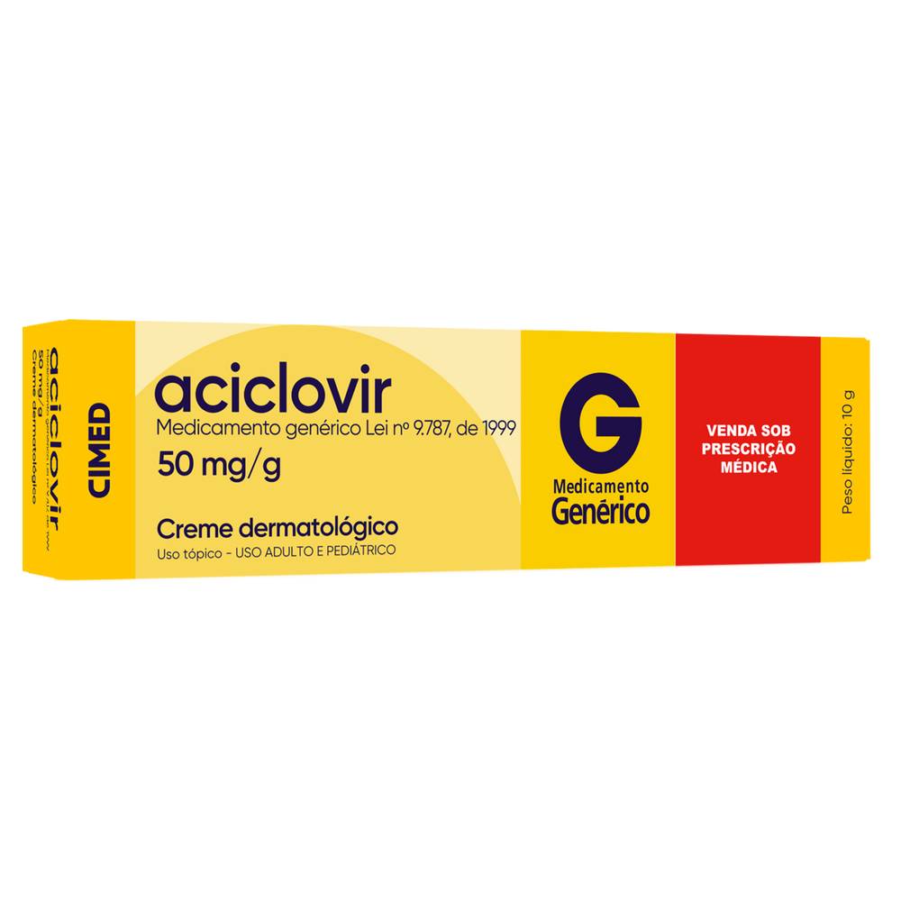 Cimed · Aciclovir creme 50mg/g genérico (10 g)