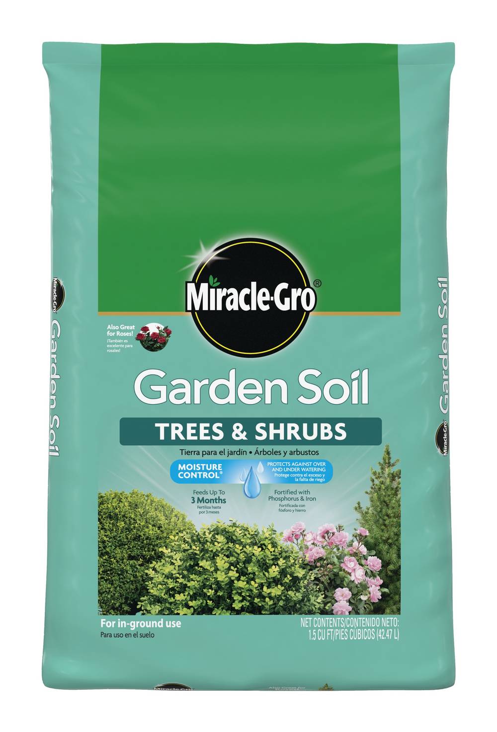 Miracle-Gro Garden Soil For Trees & Shrubs With Moisture Control