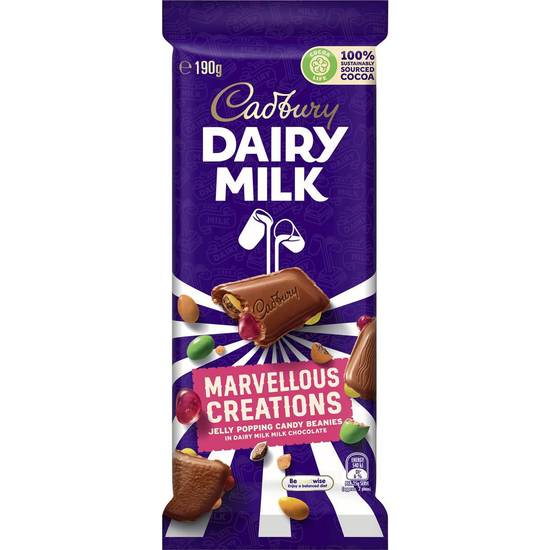 Cadbury Dairy Milk Marvellous Creations Popping Candy Chocolate Block 190g