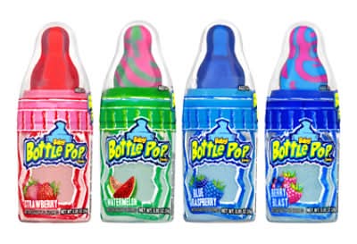 Baby Bottle Pop Assorted Flavors Original Candy Lollipops With Dipping Powder - 1.1 Oz