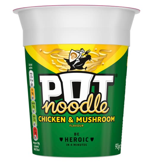 King Pot Noodle Chicken-Mushroom, Standard Instant Noodle (90g)