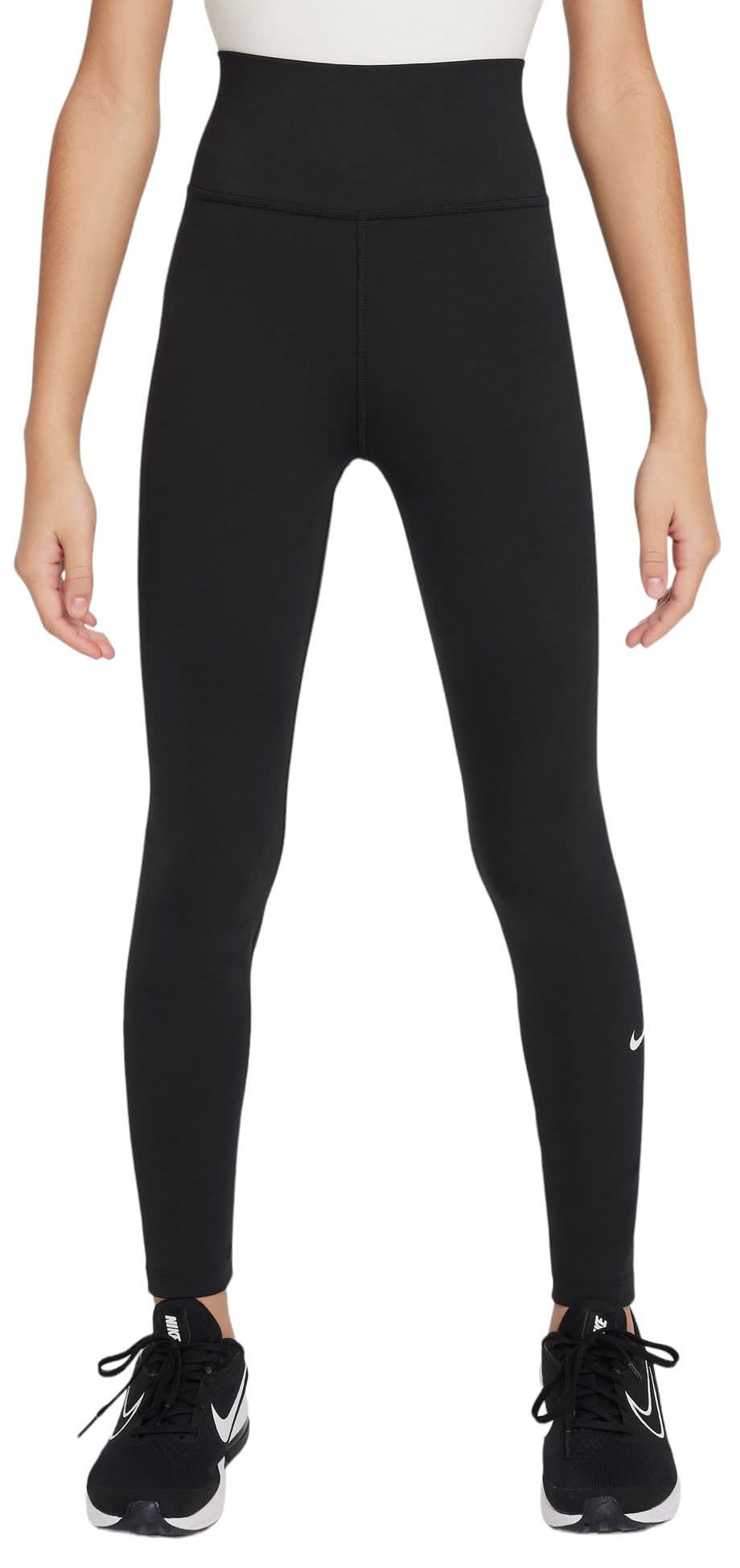 Nike Girls' Dri-FIT One Leggings (Black, S)