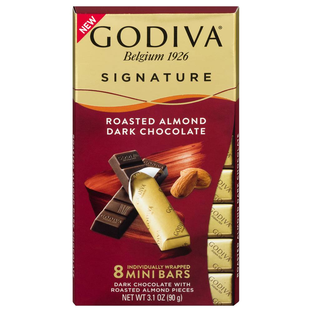 Godiva Signature Roasted Almond Dark Chocolate Mini Bars (3.1 oz)