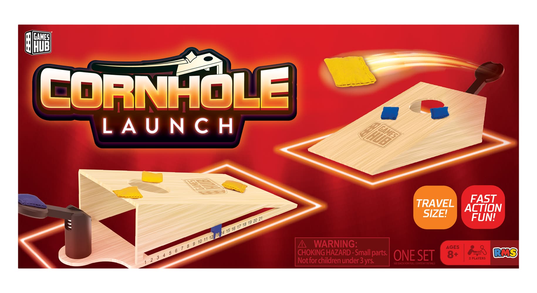 Mini 2-Player Cornhole Launch Table Top Game