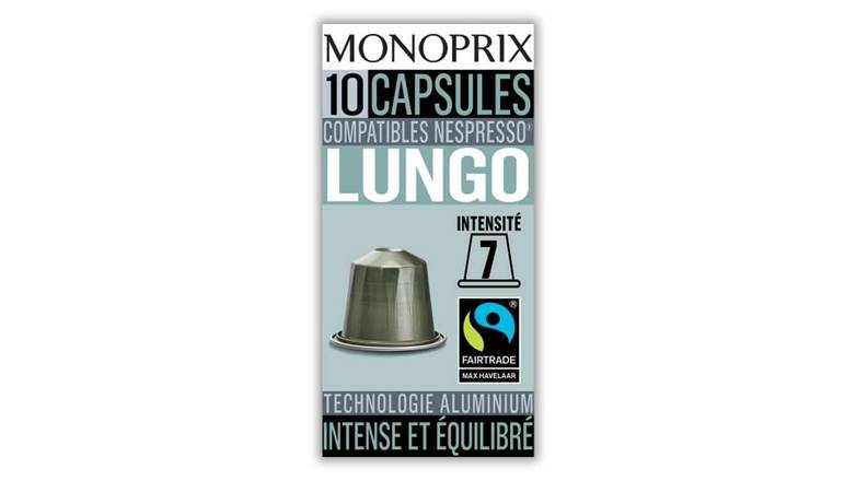 Monoprix - Capsules de café lungo intensité 7 (5 g)