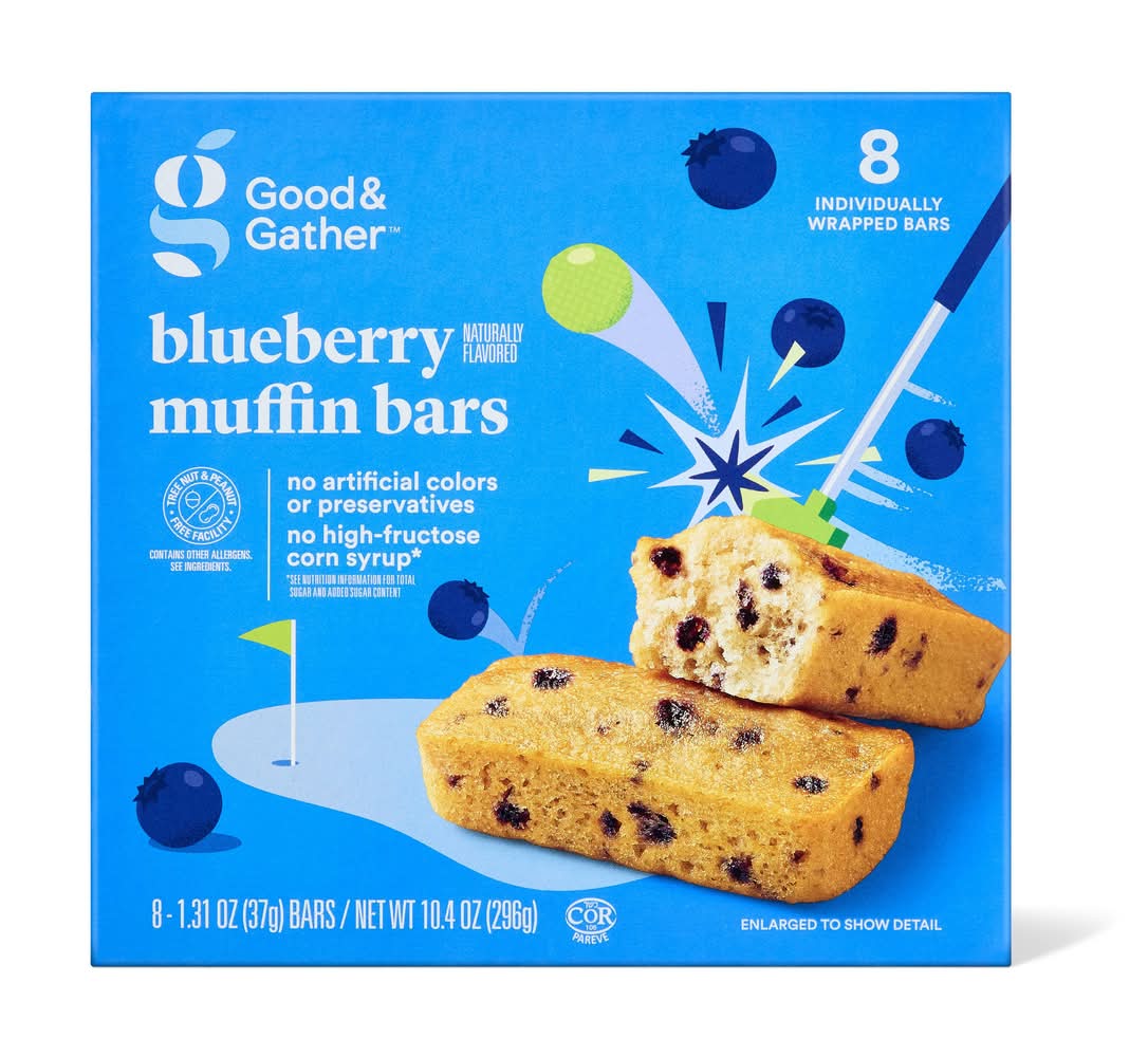 Good & Gather Muffin Snack Bars, Blueberry (8 x 1.31 oz)