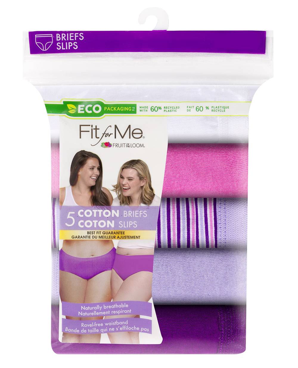 Culottes de coton Fit for Me taille Plus Fruit of the Loom en emb. de 5  tailles9 à 11 (9)