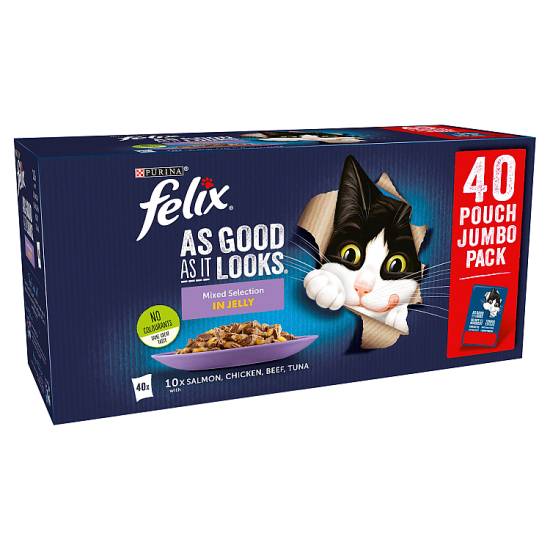 Felix As Good As It Looks Mixed Selection in Jelly Wet Cat Food 40x100g