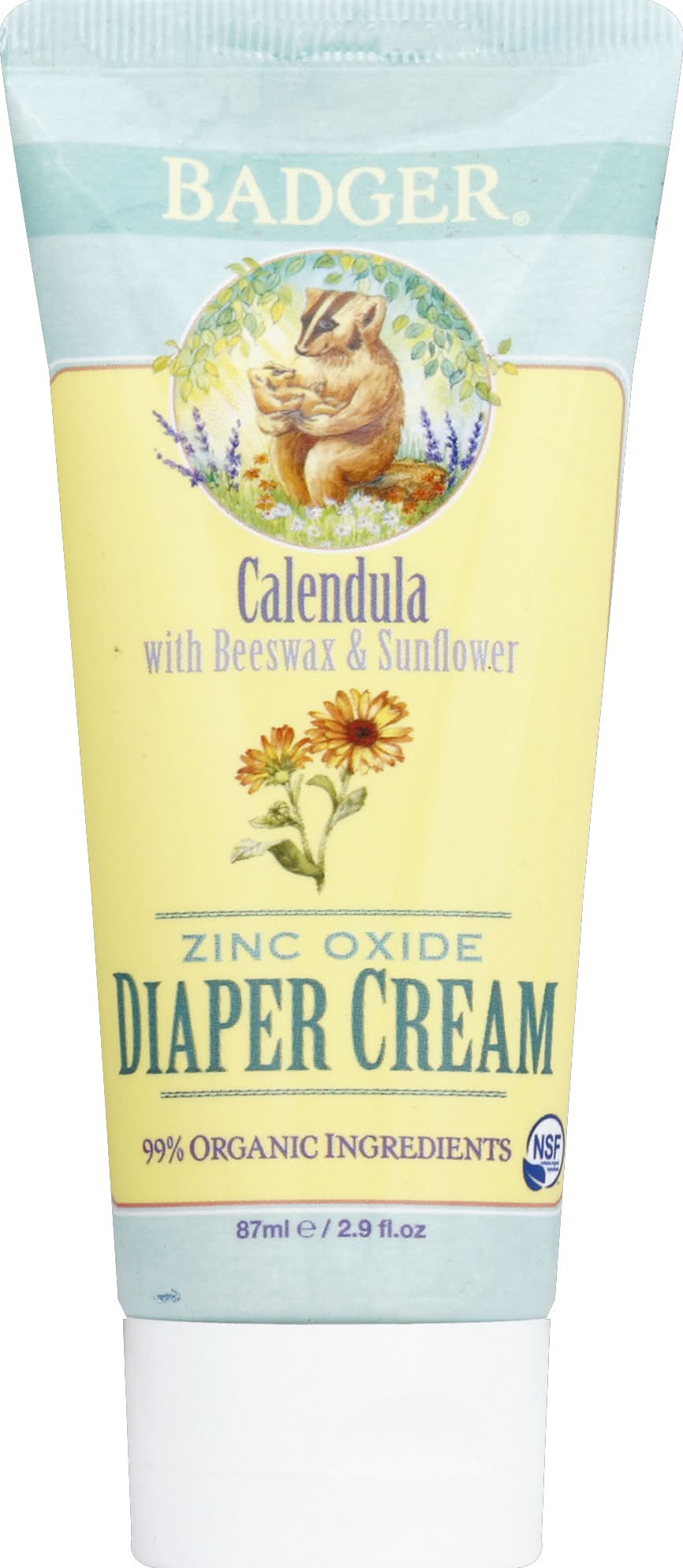 Badger Zinc Oxide Diaper Cream (2.9 oz)