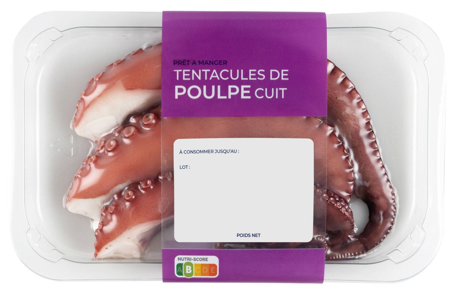 Tentacules de pouple cuit - la barquette de 250g