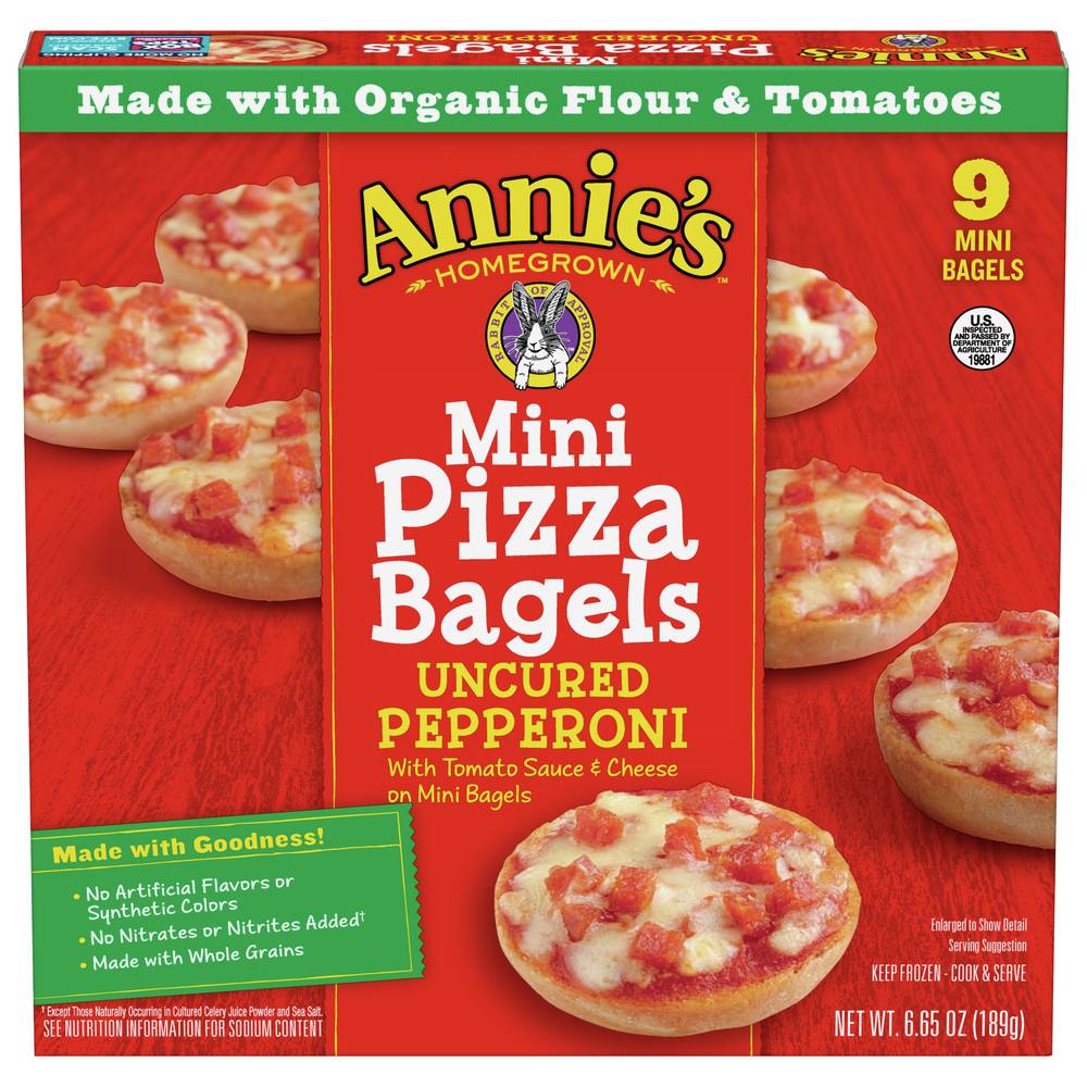 Annie's Frozen Mini Pepperoni Pizza Bagels (9 x 0.74 oz)