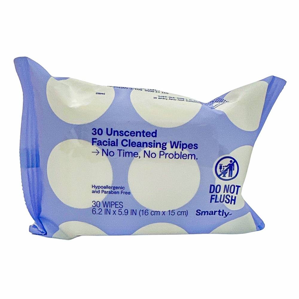 Smartly Unscented Facial Cleansing Wipes (6.2 in * 5.9 in)
