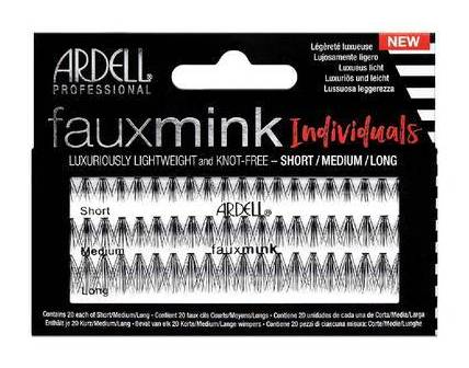 Ardell S/M/L, Black, Faux Mink Individuals Lashes (60 pack)