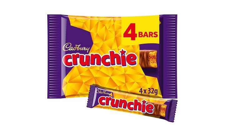 Cadbury Crunchie Chocolate Bar 4 pack 128g (389328)