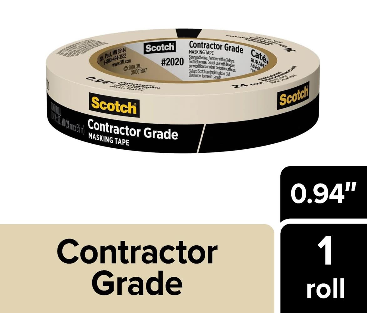 Scotch 2020 Contractor Grade 0.94-in x 60 Yard(s) Masking Tape | 2020-24AP