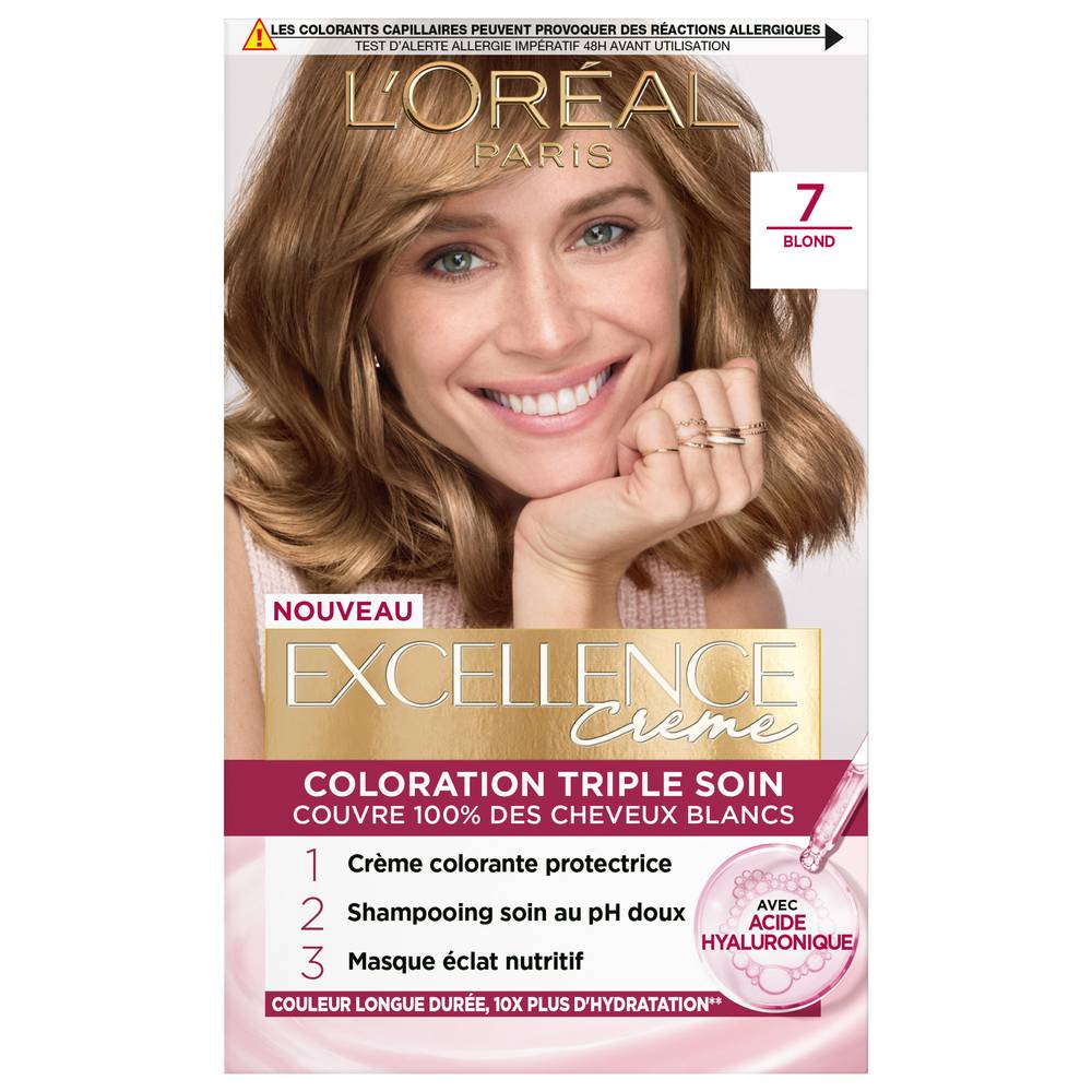 L'Oréal - Excellence crème coloration triple soin, noir