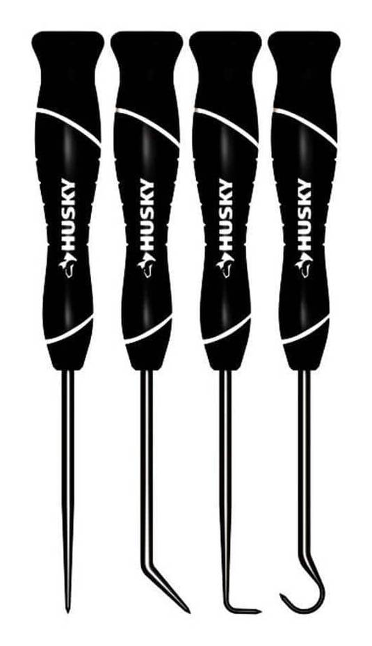 Husky Precision Hook and Pick Tool Set, 6 Inches (4 ct)