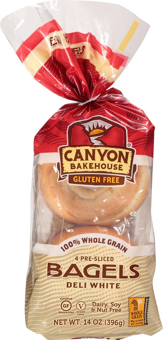 Canyon Bakehouse Gluten Free Bagels 100% Whole Grain (4 ct)