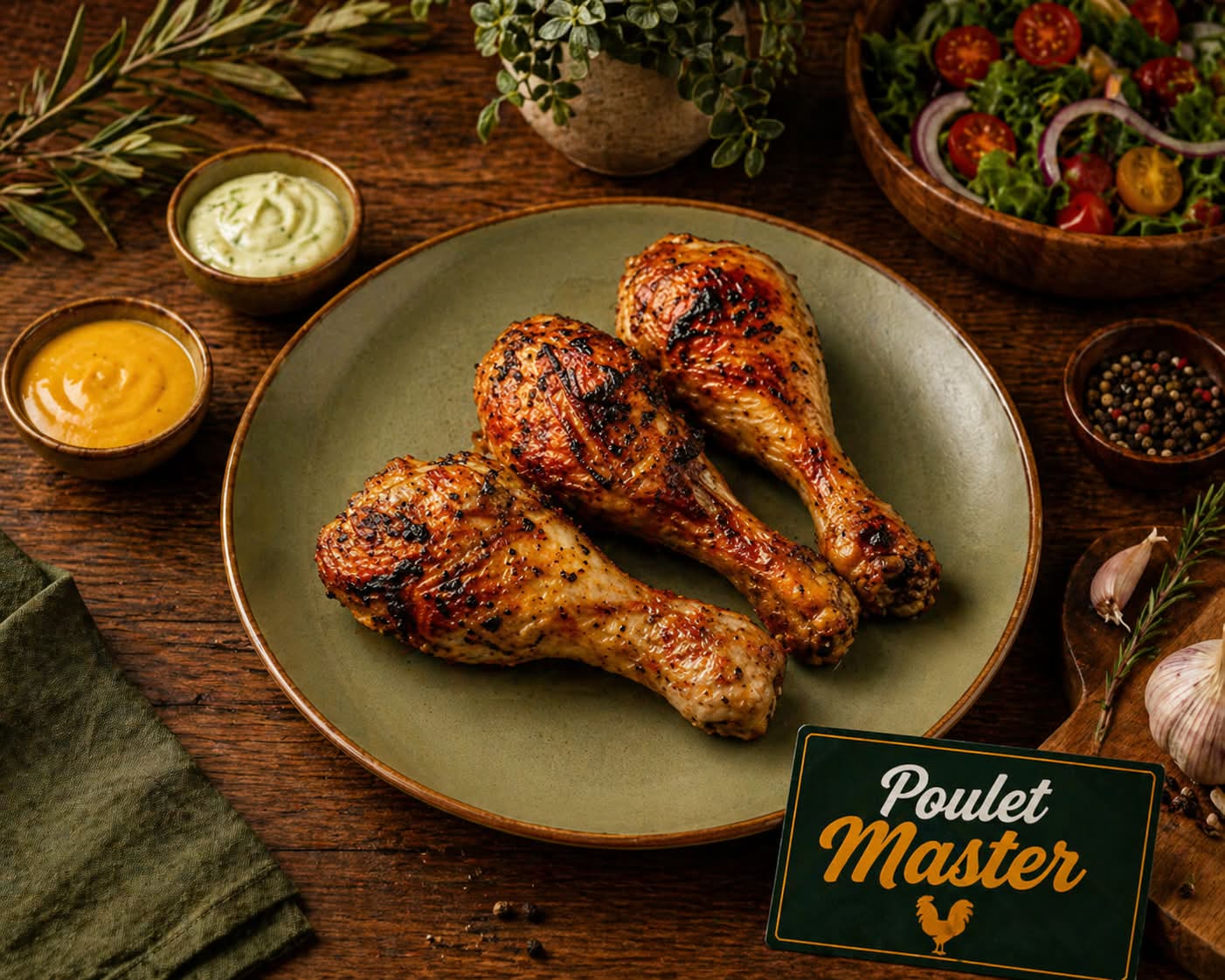 3 Pilons de Poulet Grillé
