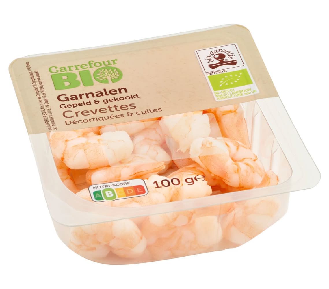 Carrefour Bio Garnalen Gepeld & Gekookt 100 g