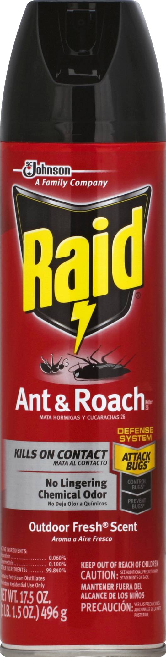 Raid Outdoor Fresh Scent Ant & Roach Killer