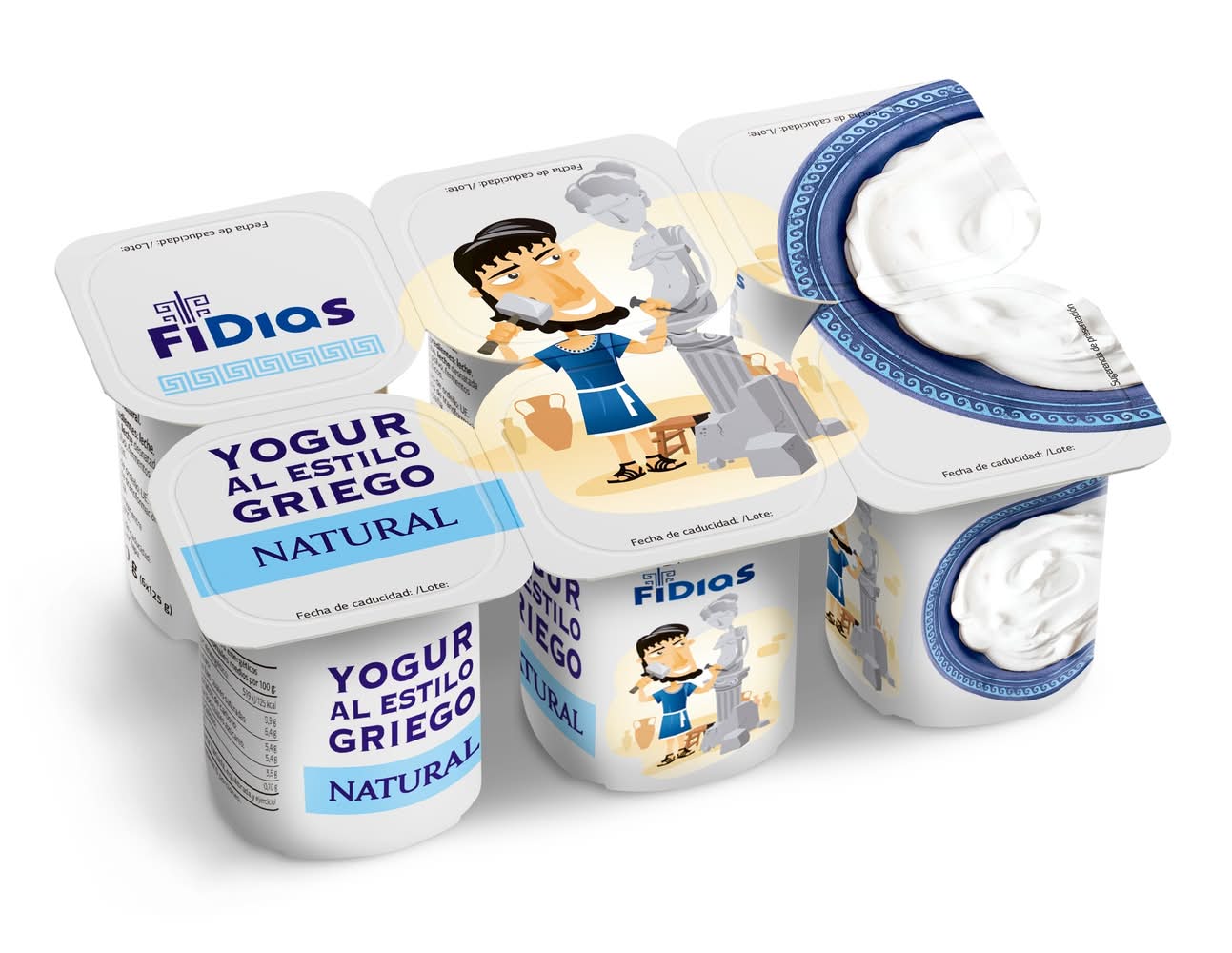 Yogur Griego Natural Fidias De Dia Pack 6 X 125 G
