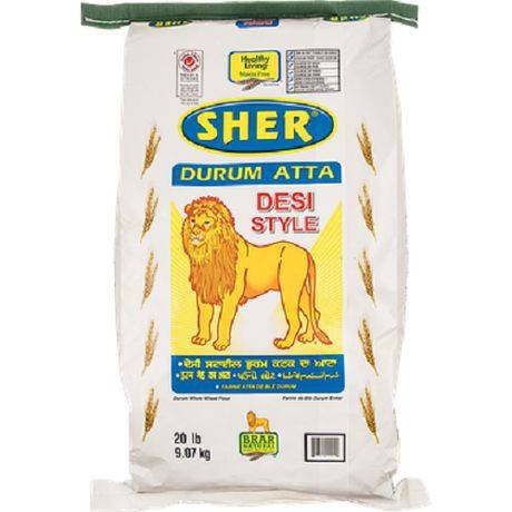 Sher farine de blé dur brar sher desi-style (9.07 kg) - desi durum flour (9.07 kg)