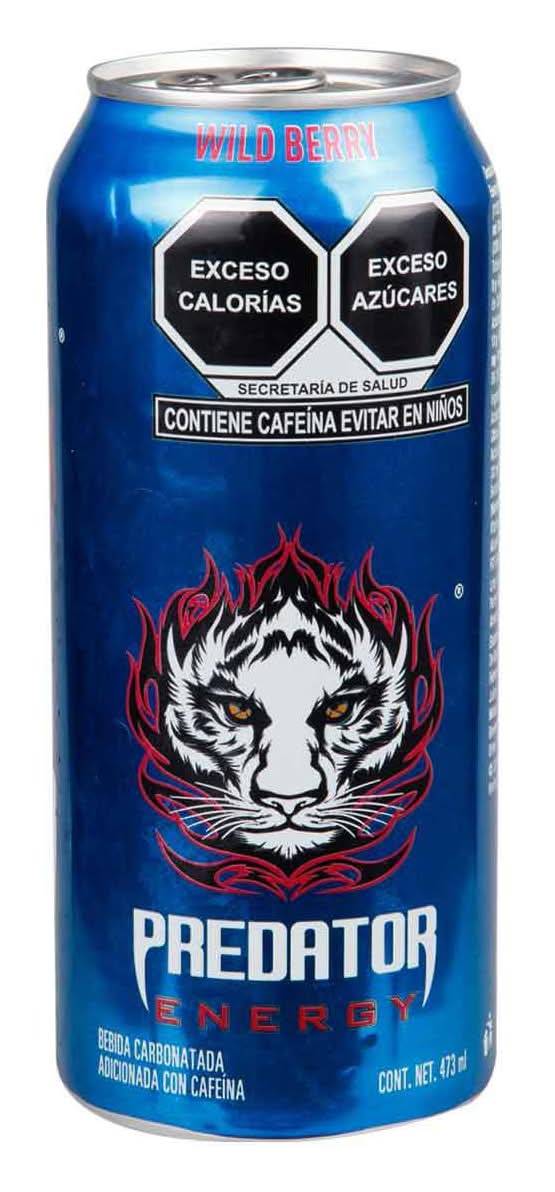 Predator · Energy bebida energizante, wild berry (473 ml)