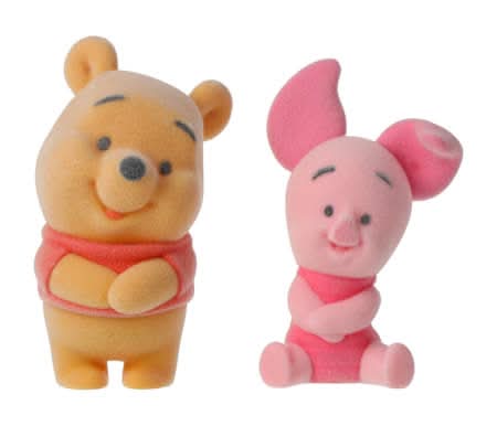 Disney Winnie The Pooh Flocked Figures 2-Pack Pooh & Piglet