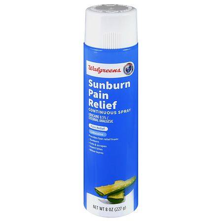 Walgreens Sunburn Pain Relief Continuous Spray - 8.0 oz