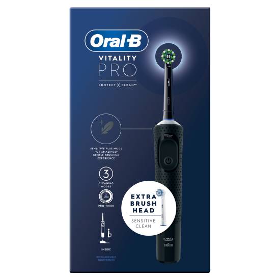 Oral-B Vitality Pro Black Electric Toothbrush Designed By Braun