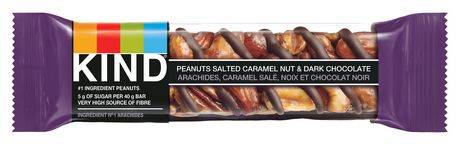 KIND Dark Chocolate Bar, Peanuts Salted-Caramel Nut (40 g)
