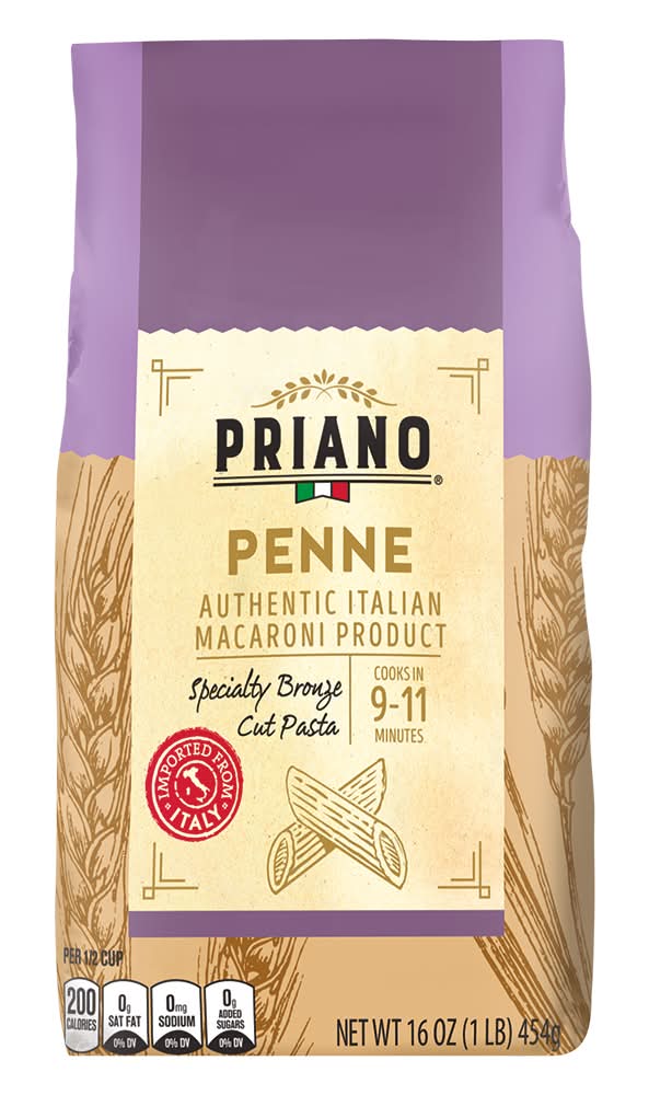 Priano Bronze Cut Penne Pasta (16 oz)