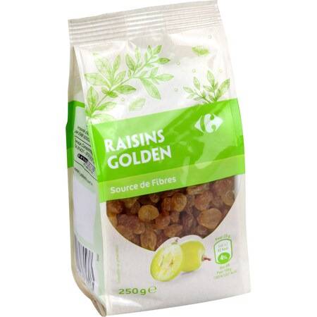 Raisins secs Golden CARREFOUR - le sachet de 250g