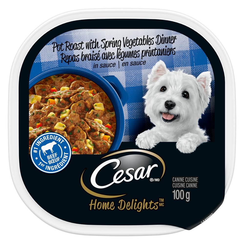 Cesar Pot Roast With Spring Vegetables Dog Food (100 g)