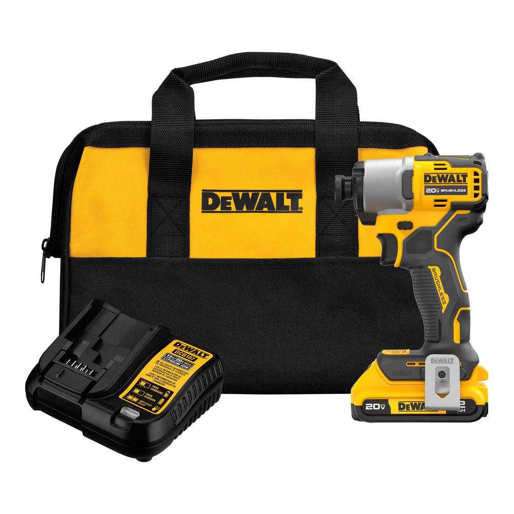 DeWalt 20-Volt Max Brushless Cordless Impact Driver 1-battery Charger Included, 1/4-in