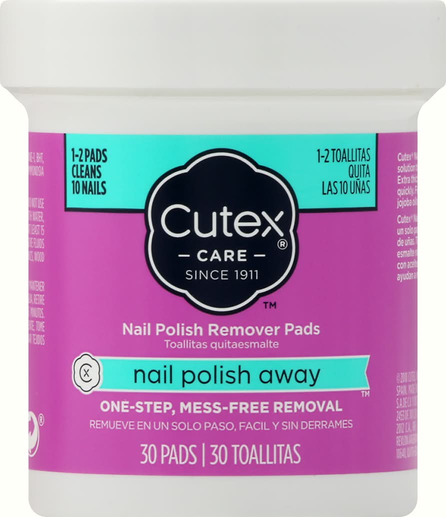Cutex Nail Polish Remover Pads (4.8 oz, 30 ct)