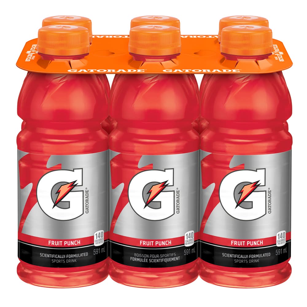 Gatorade Sport Drinks, Fruit Punch (6 x 591 ml)