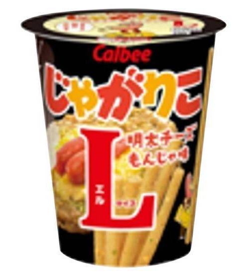 じゃがりこ ポテトスナック - 明太チーズもんじゃ味, Lサイズ (66g)