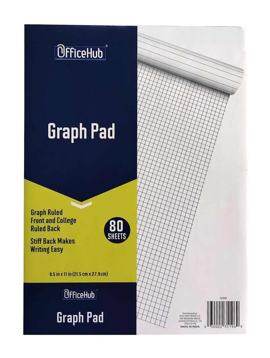 Ofiice Hub Graph Paper Pad 80 Sheets