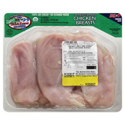 Bell & Evans Organic Chicken Breast Boneless Skinless - 2.00 Lb