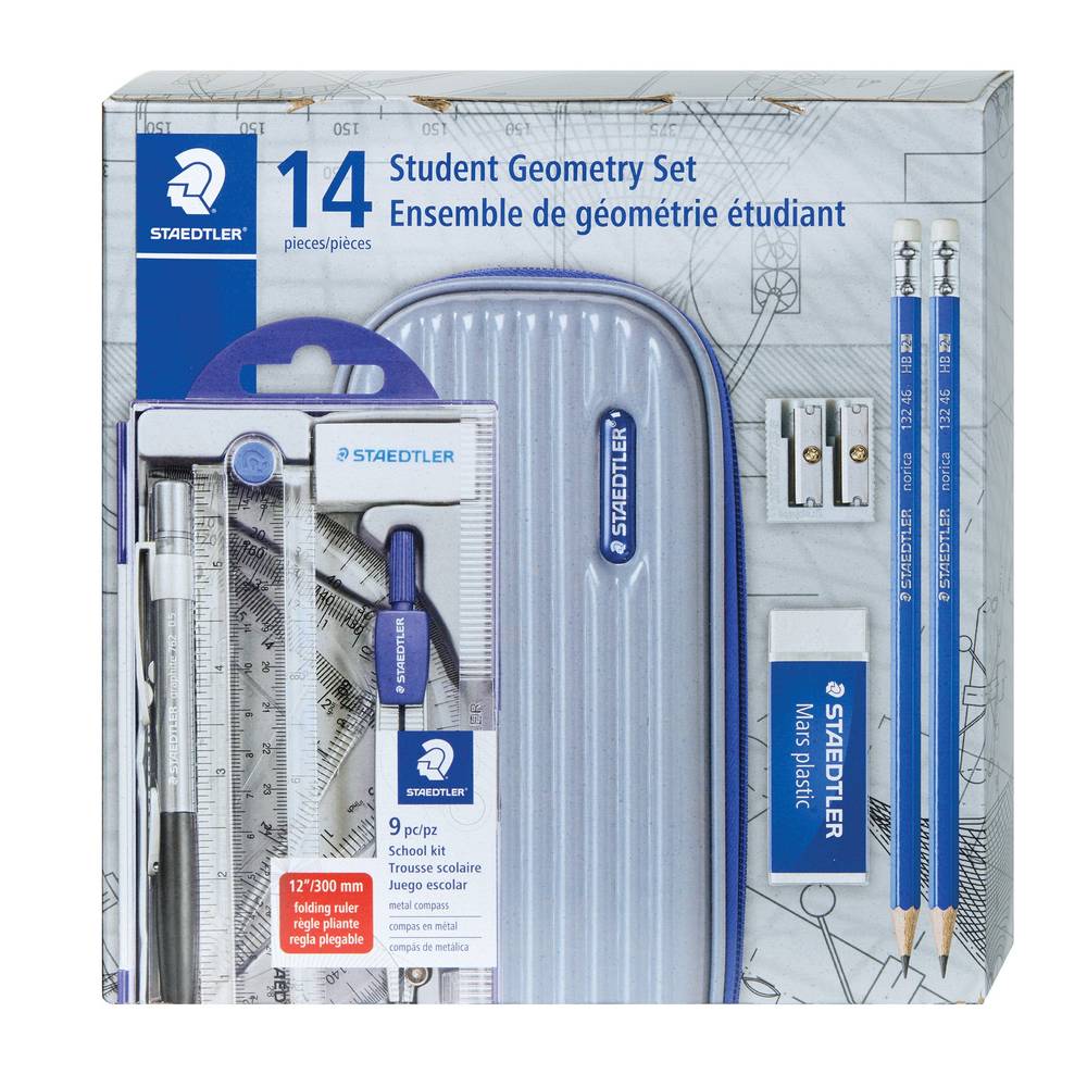 Staedtler Ensemble 14 Pièces Pour Géométrie