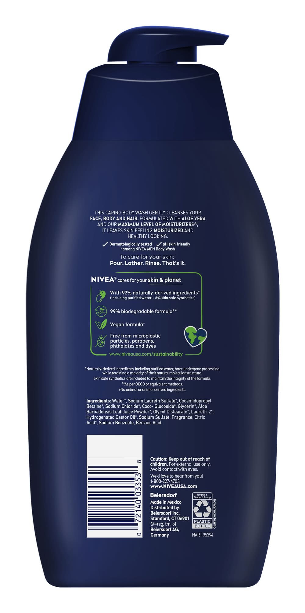 NIVEA Maximum Hydration Body Wash With Aloe Vera (30 fl oz)