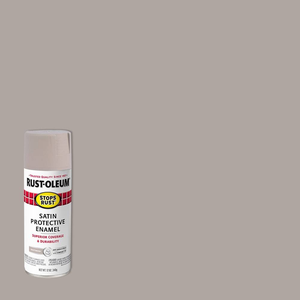 Rust-Oleum Stops Rust Satin Driftwood Spray Paint (NET WT. 12-oz) | 365143